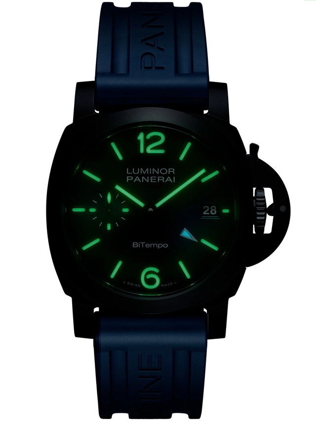 Panerai Luminor GMT Ceramica PAM01783, Nachtdarstellung