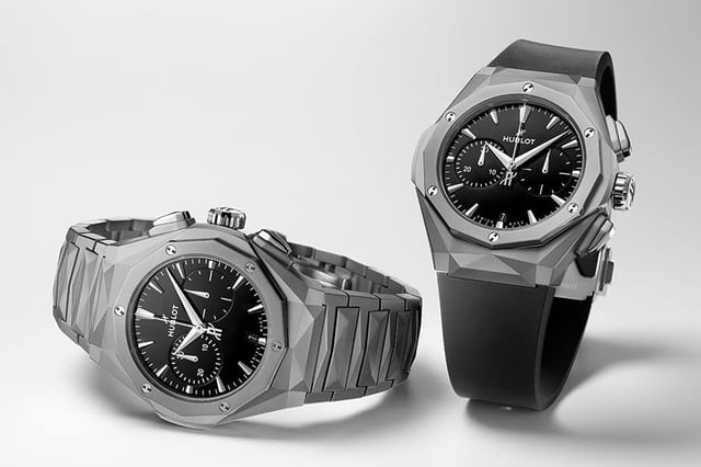 Hublot Classic Fusion Chronographen Orlinski Titanium, zwei Uhren