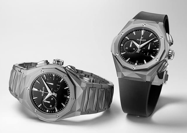 Hublot Classic Fusion Chronographen Orlinski Titanium, zwei Uhren