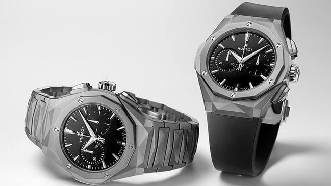 Hublot Classic Fusion Chronographen Orlinski Titanium, zwei Uhren