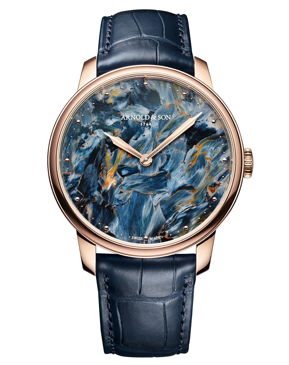 Arnold & Son – HM Pietersite, Dresswatch mit Steinzifferblatt und mechanischem Uhrwerk