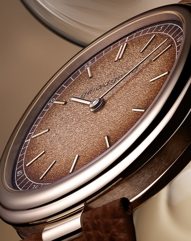 Gérald Genta – Geneva Time Only, Dresswatch aus Gold mit Automatikwerk und Lederband