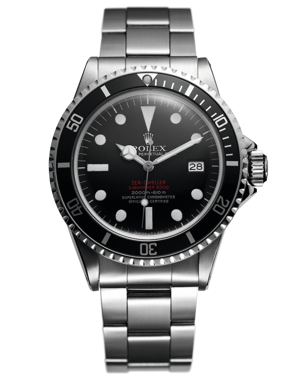 Vintage Rolex Sea-Dweller, Taucheruhr aus Edelstahl mit Automatikkaliber