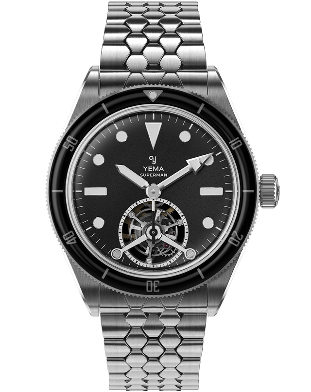 Yema – Superman Tourbillon CMM.31 Limited Edition, Taucheruhr aus Edelstahl mit Tourbillon