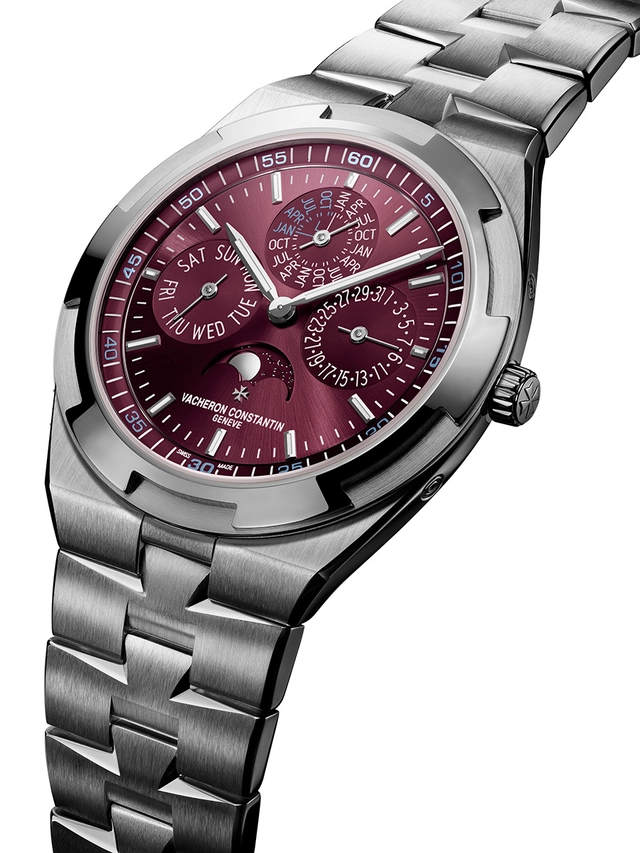 Vacheron Constantin Overseas Perpetual Calendar Ultra-Thin, Referenz 4300V-220G Seitenansicht des Gehäuses und Zifferblatts