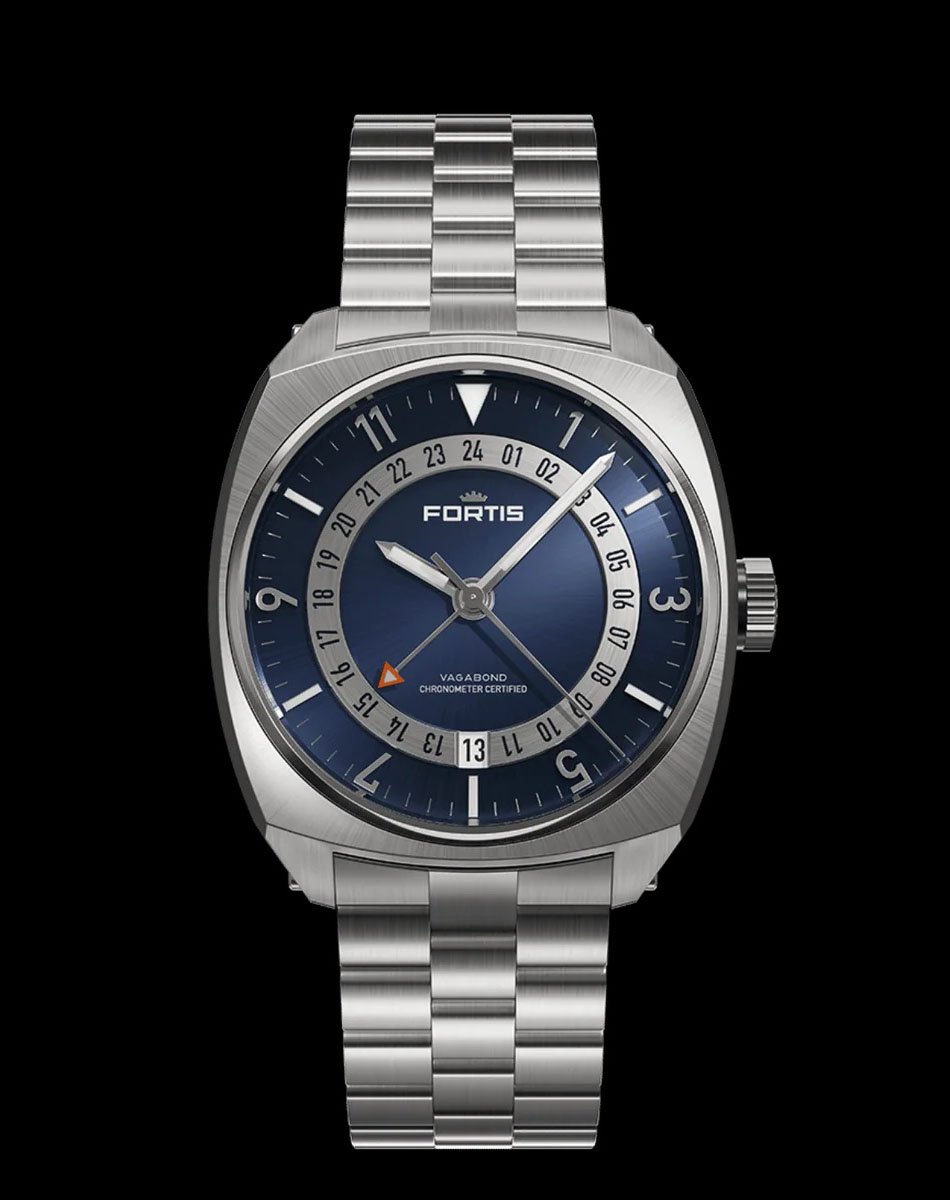 Fortis: Vagabond V-40 Blue Dusk am Block Bracelet