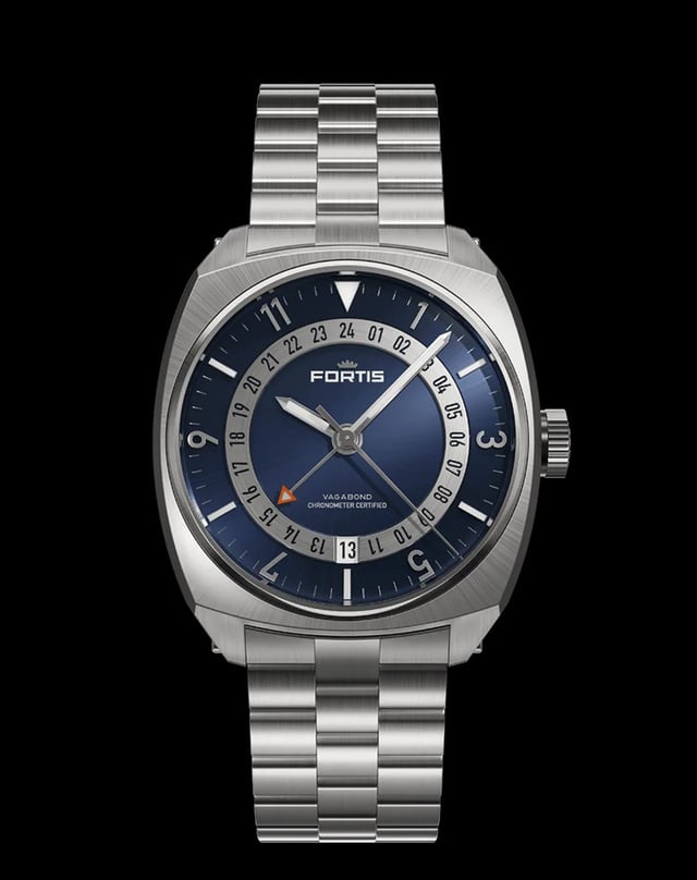 Fortis: Vagabond V-40 Blue Dusk am Block Bracelet