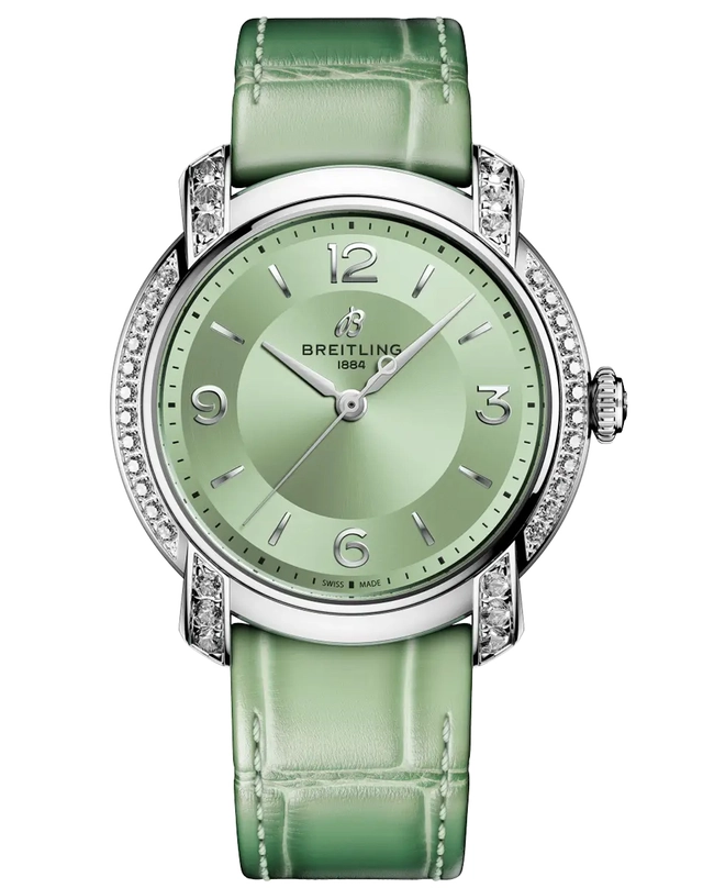 Breitling – Lady Premier Automatic 36, Damenuhr aus Edelstahl mit Diamantbesatz