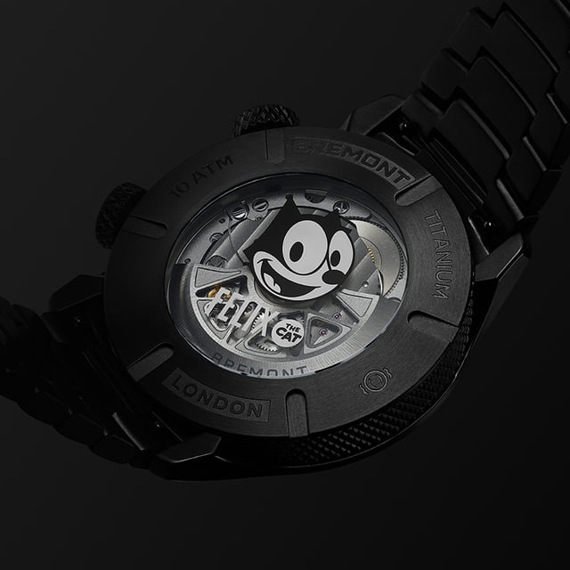 Bremont: Altitude MB Meteor ‘Felix the Cat’, Gehäuseboden