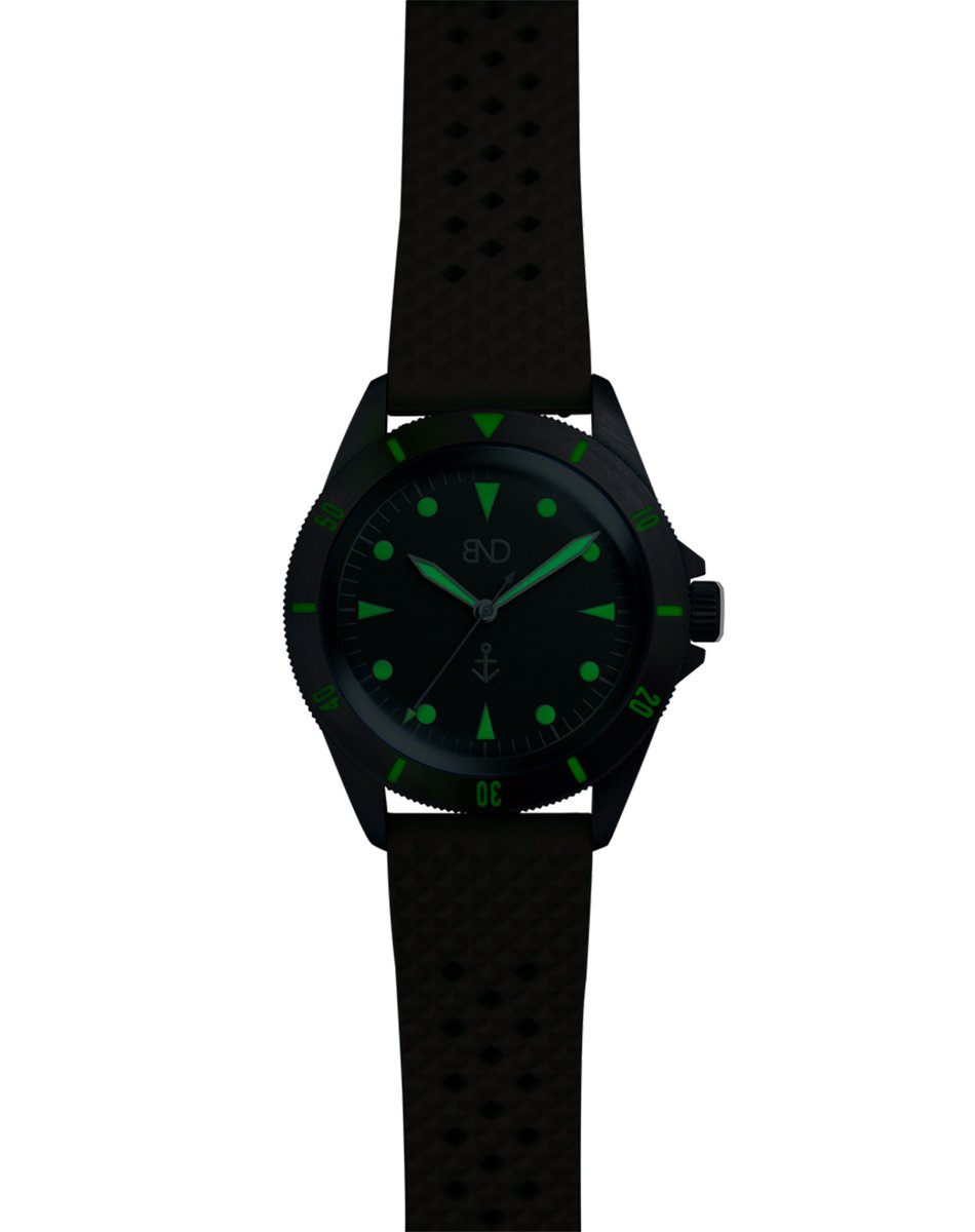 BND – MN Limited Edition, Taucheruhr mit Automatikwerk und Kautschukband