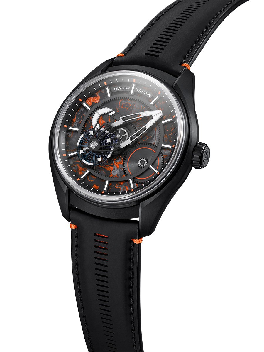 Ulysse Nardin Freak X Gumball 3000 Edition 2, ref. 2-2303-270LE-2B-GUM/3A, Profil mit Band