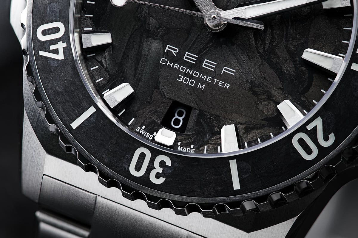 Formex Reef 39,5 mm Forged Carbon, Datumsanzeige 