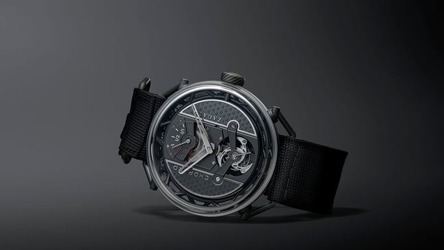 Chopard Zagato Lab One Concept, Uhr auf grauem Hintergrund
