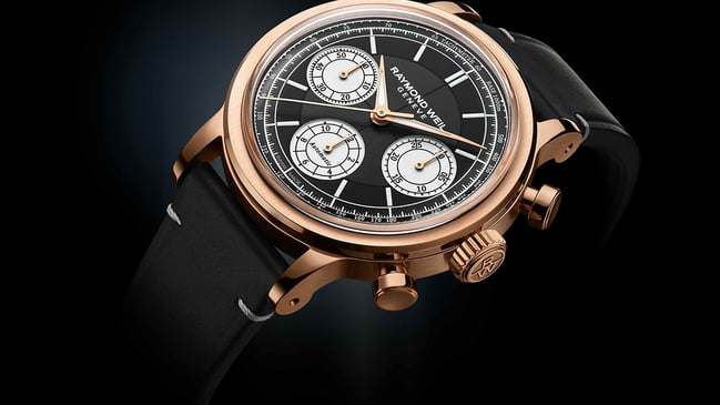Raymond Weil Millesime Chronograph, Zifferblatt Detailaufnahme