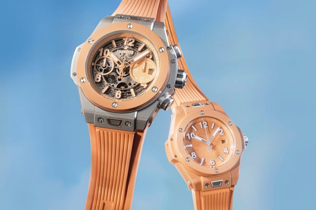 Die hublot BIG BANG PEACH TITANIUM CERAMIC uND BIG BANG PEACH CERAMIC (2)