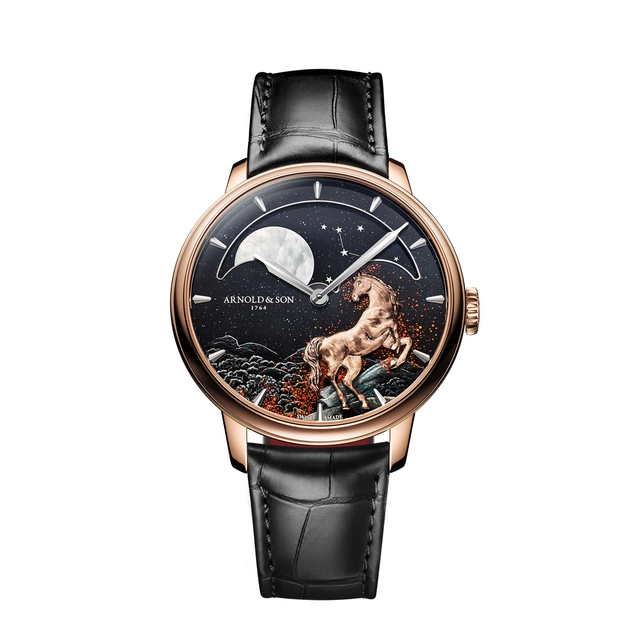 Arnold & Son: Perpetual Moon 41.5 Red Gold "Year of the Horse" Soldat