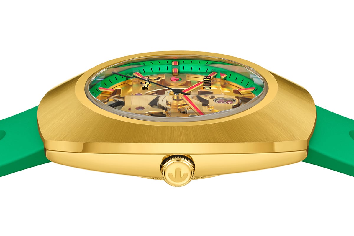 Rado DiaStar Original Skeleton Limited Edition, Ref. R12166309, grüne Uhr im gelbgoldfarbenem Gehäuse