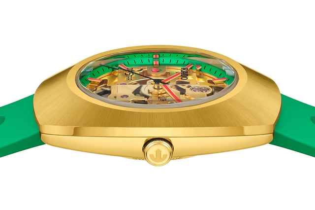 Rado DiaStar Original Skeleton Limited Edition, Ref. R12166309, grüne Uhr im gelbgoldfarbenem Gehäuse