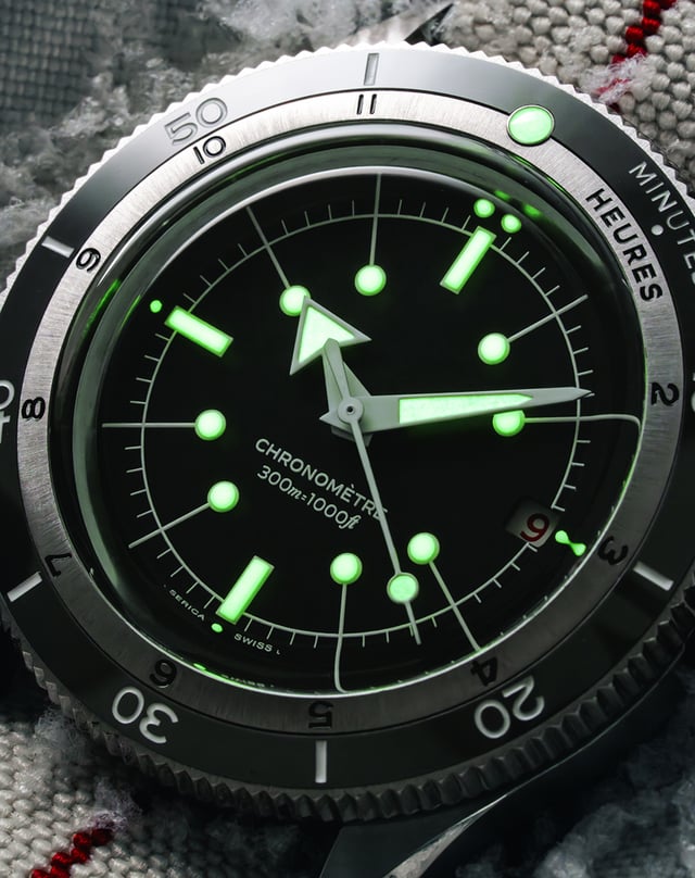 Serica Ref. 5330 Dive Chronometer, Taucheruhr aus Edelstahl mit Datumsanzeige