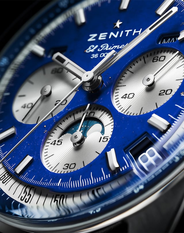 Zenith – Chronomaster Original Triple Calendar Lapislazuli mit blauem Steinzifferblatt