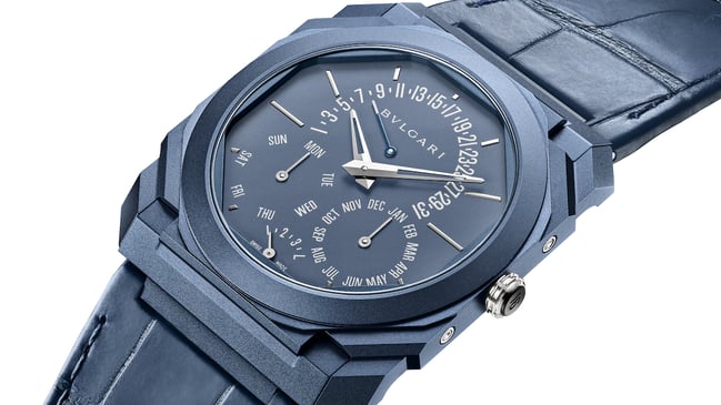 nahaufnahme der Bulgari Octo Finissimo Perpetual Calendar