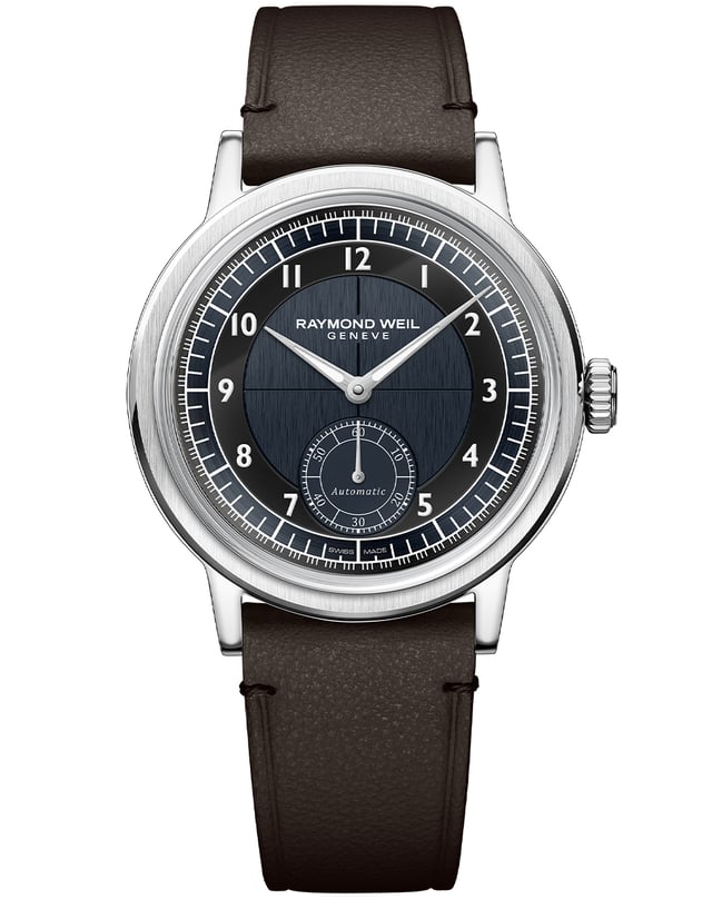 Raymond Weil – Millesime Small Seconds, eleganter Zeitmesser mit Tuxedo-Zifferblatt