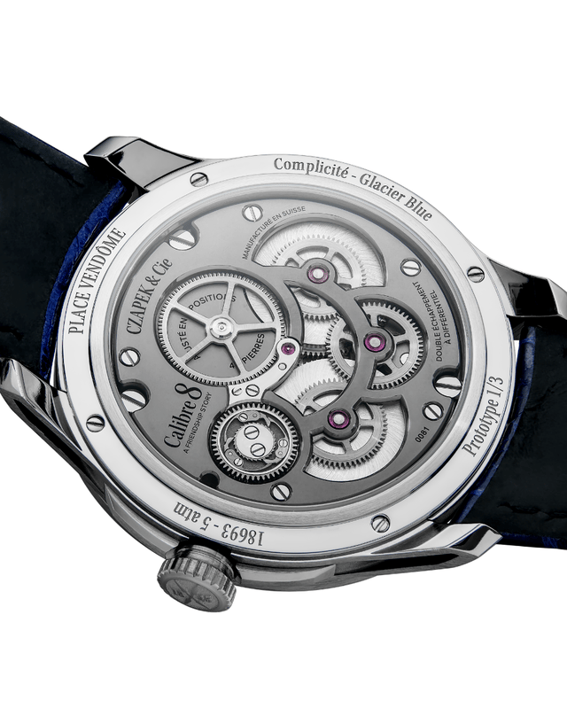 Czapek & Cie – Place Vendôme Complicité Glacier Blue, limitierte Luxusuhr mit offener Feinmechanik