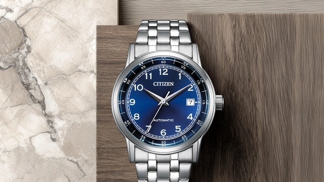 Citizen Automatik Dress Watches NJ0210-13L, Uhr, blaues Zifferblatt, Metallband