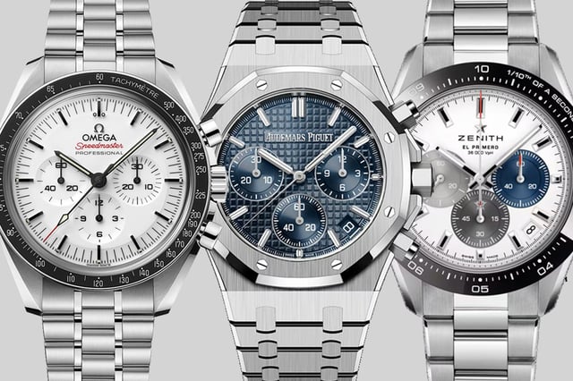 Omega Speedmaster, AP Royal Oak Chronograph, Zenith Chronomaster Sport