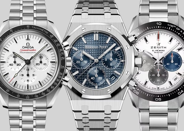 Omega Speedmaster, AP Royal Oak Chronograph, Zenith Chronomaster Sport