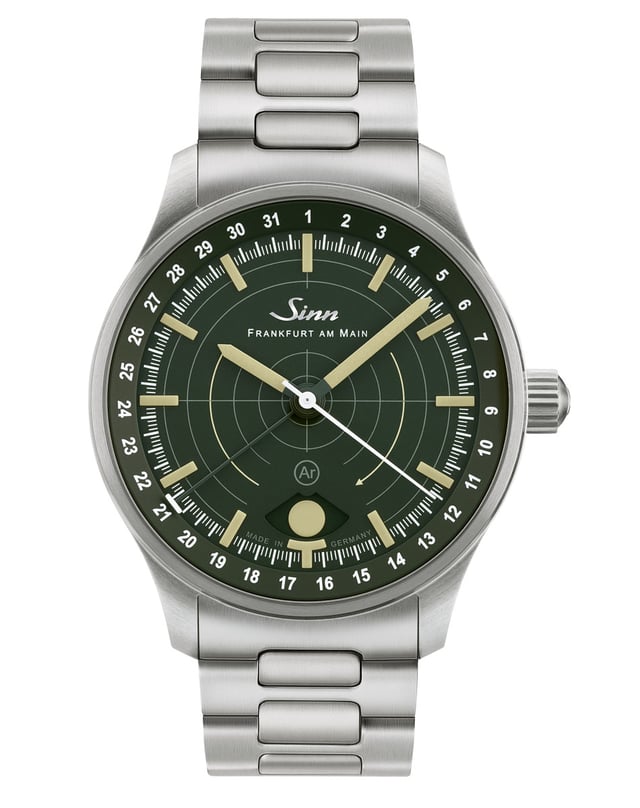 Sinn: 308 Jagduhr mit Edelstahl-Massivband
