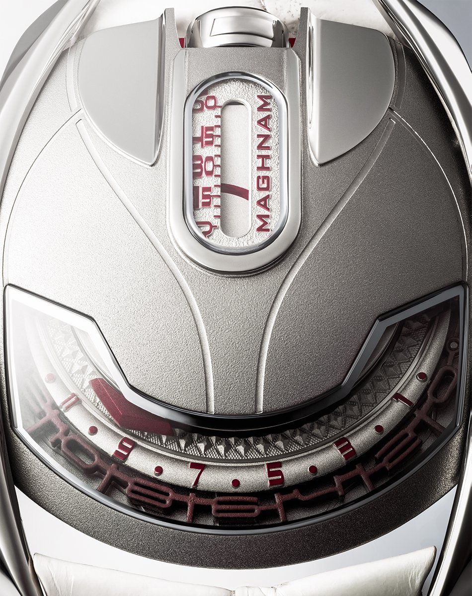 Maghnam – Mohareb, ausgefallene Uhrenkreation aus Edelstahl mit Handaufzugskaliber