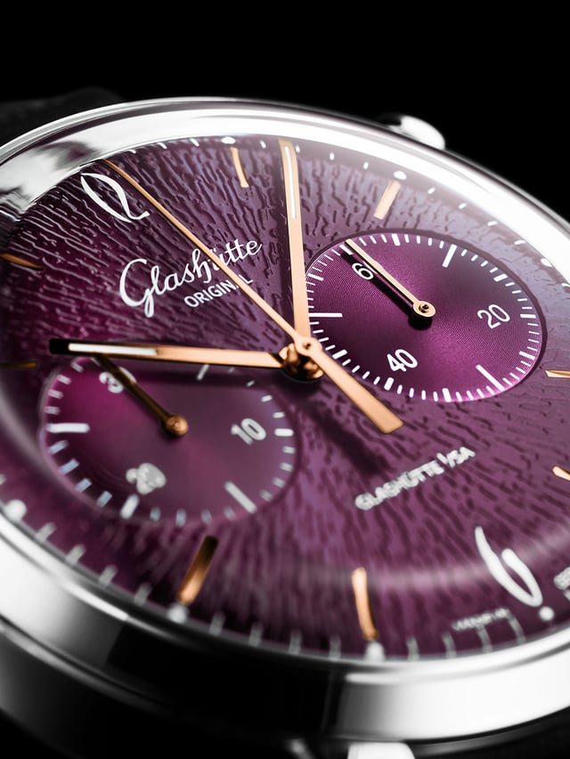 Glashütte Original Sixties Chronograph Jahresedition 2026, Ref. 1-39-34-08-22-04, Zifferblatt