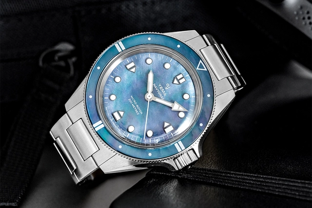 Yema Navygraf Pearl CMM.20, Taucheruhr mit Automatikkaliber und Mikrorotor