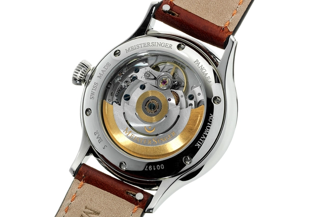 Meistersinger Pangaea Aventurin, Werk durch Gehäuseboden