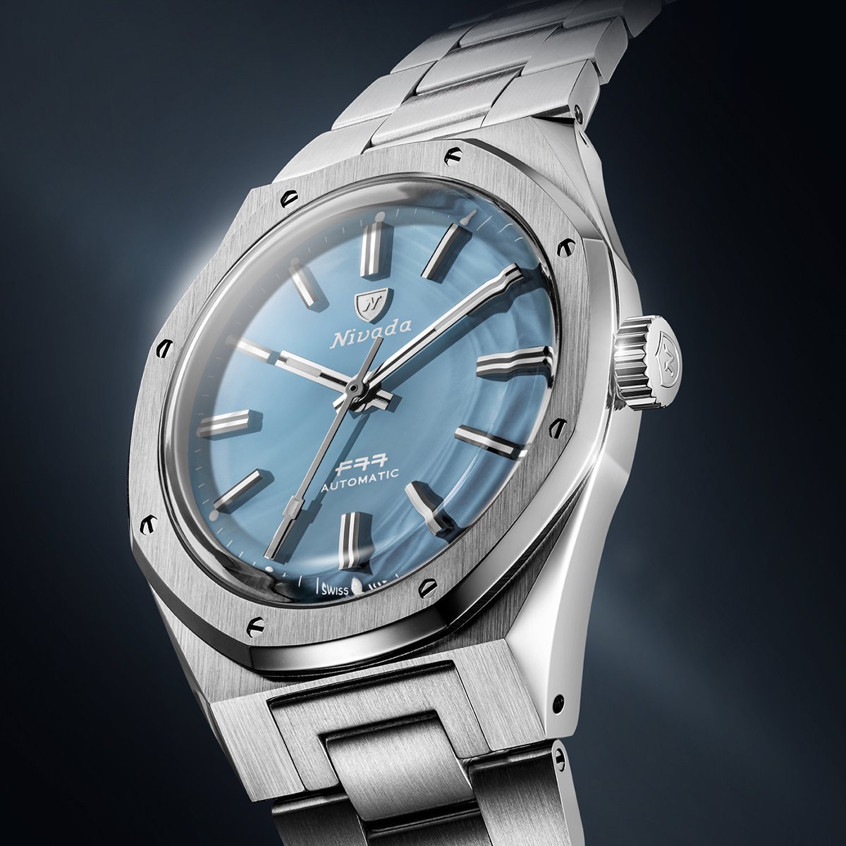 Nivada Grenchen F77 MKII 100 Anniversary Ice Agate