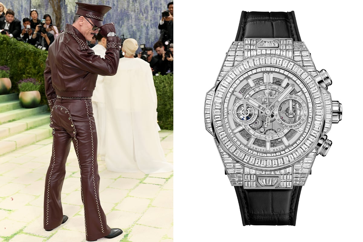 Luke Evans – Hublot Big Bang Unico High Jewelry 44 mm, besetzte Luxusuhr auf der Met Gala 2026