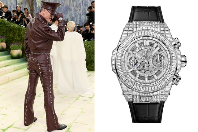 Luke Evans – Hublot Big Bang Unico High Jewelry 44 mm, besetzte Luxusuhr auf der Met Gala 2026