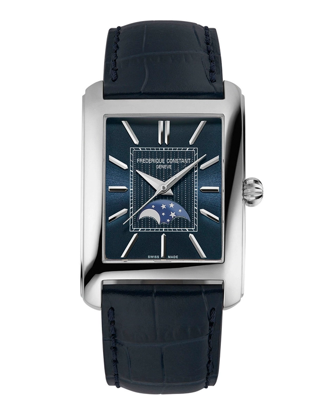 Frederique Constant: Classics Carrée Moonphase Automatic blau