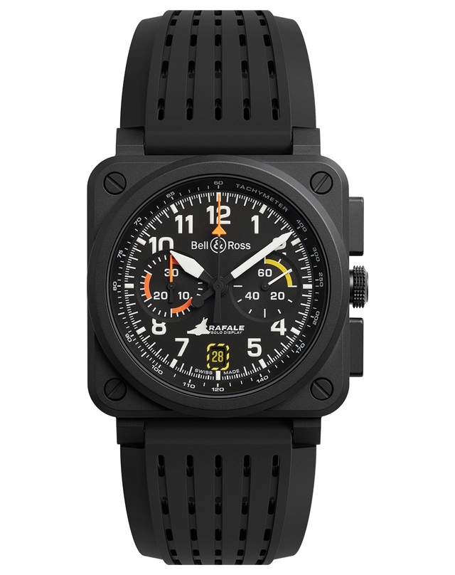 Bell & Ross – BR-03 Chrono Rafale Solo Display, Toolwatch mit Keramikgehäuse und schwarzem Zifferblatt