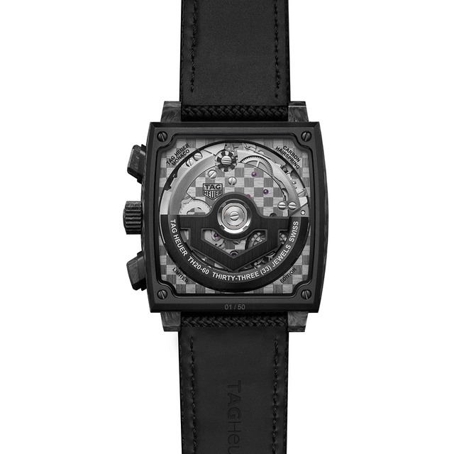 TAG Heuer Monaco Flyback Chronograph TH-Carbonspring, Referenz CBL5190.FT6313, Blick Calibre TH20-60
