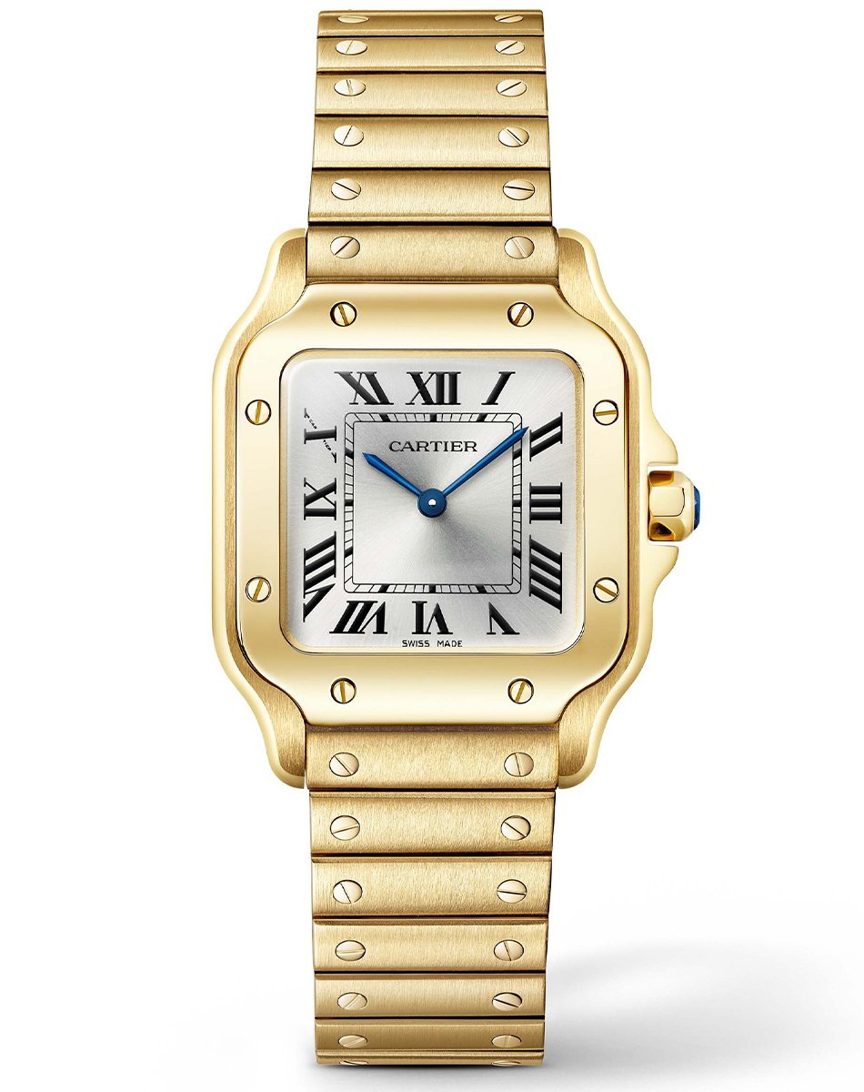 Cartier Santos, elegante Golduhr