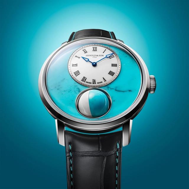 Arnold & Son: Luna Magna Steel Turquoise