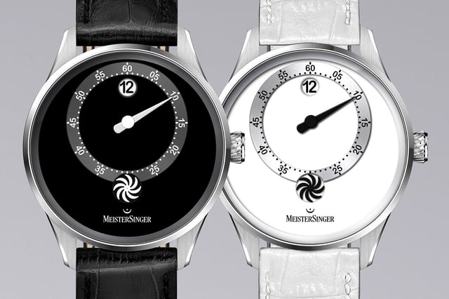 Meistersinger Panthero Jumping Hour, schwarzes und weißes Modell