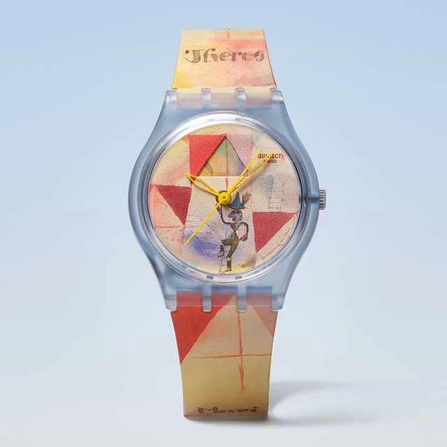 Swatch x Guggenheim Kollektion: Klee’s Bavarian Don Giovanni, SO28Z703, Frontansicht Uhr