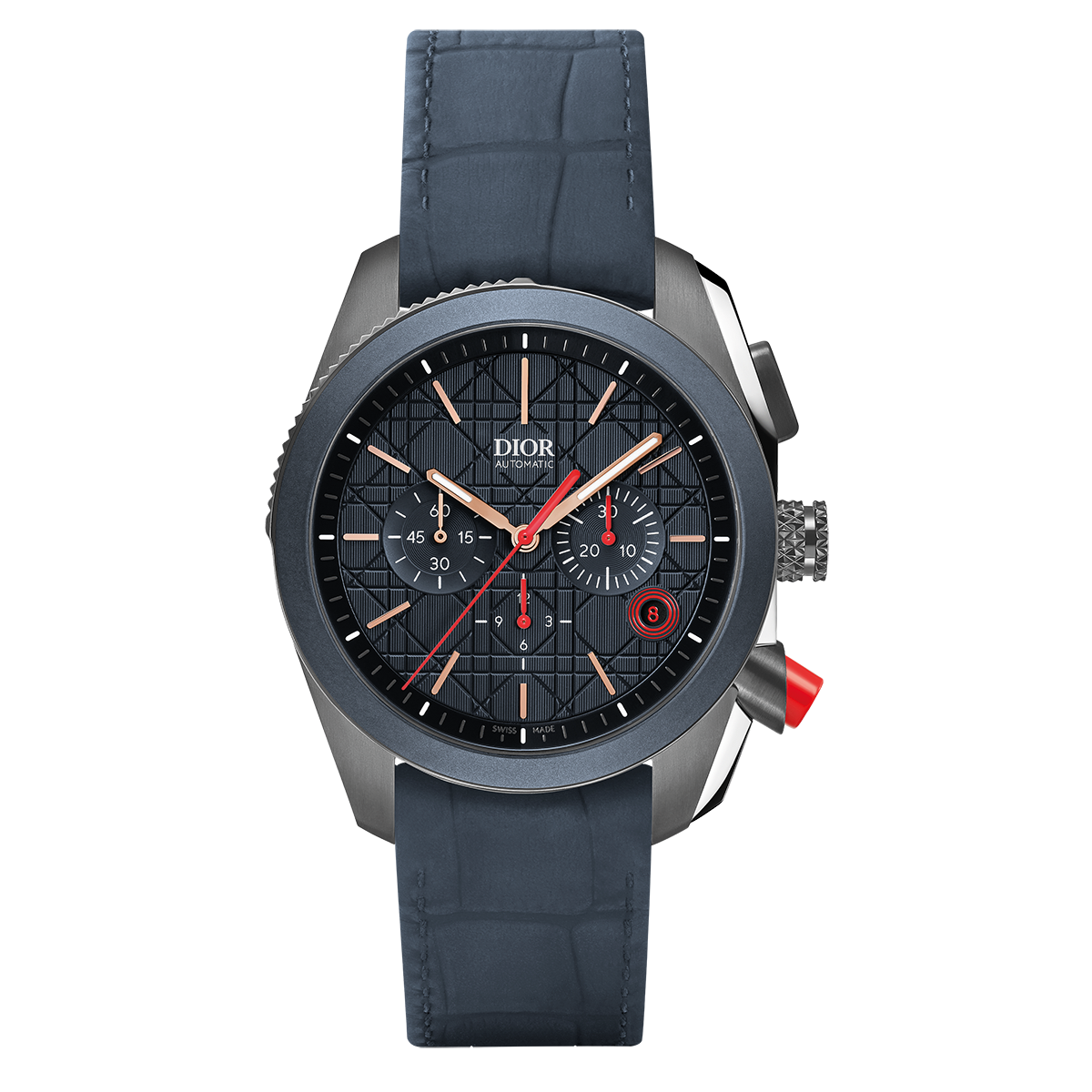 Dior Chiffre Rouge Chronograph in ultramattem Blau 41 mm mit Zenith Automatikwerk, Referenz: CD08461X1825_0000