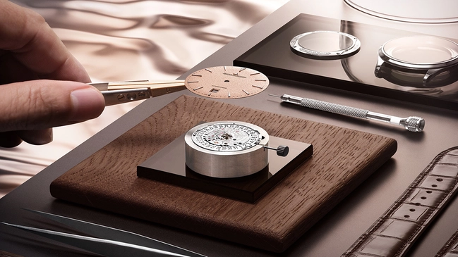 Jaeger LeCoultre Master Ultra Thin Moon, Zifferblatt und Werk