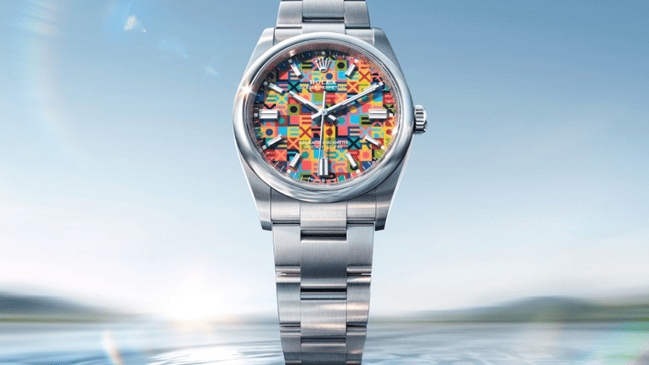 Rolex Front und Armband der Oyster Perpetual 36 "Jubilee Dial"