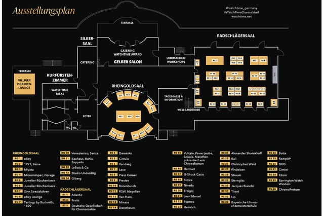 WatchTime Düsseldorf 2026 - Hallenplan