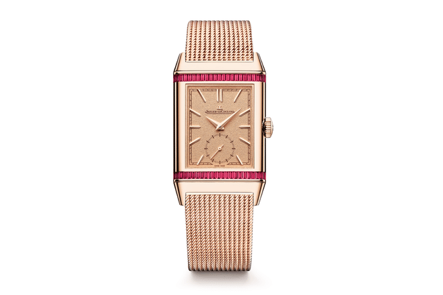 Die goldene Version der Jaeger-LeCoultre Reverso „Or Deco“ von vorne